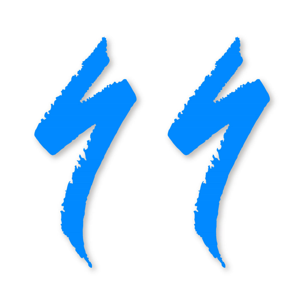 Stickers for Specialized Frame Logos vinyl decals - Luminous Cyan
