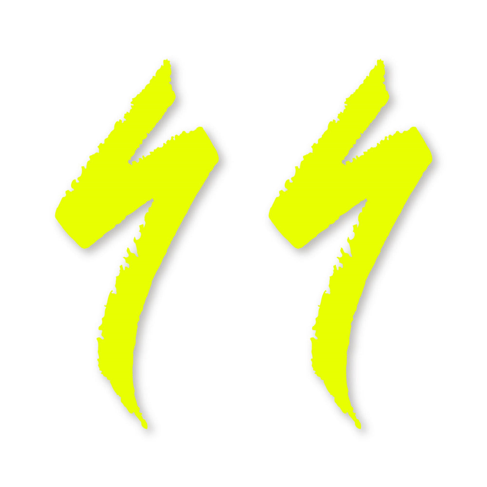 Stickers for Specialized Frame Logos vinyl decals - Neon Yellow