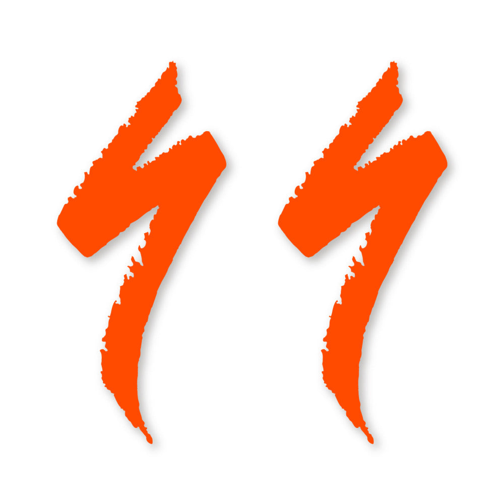 Stickers for Specialized Frame Logos vinyl decals - Orange Neon