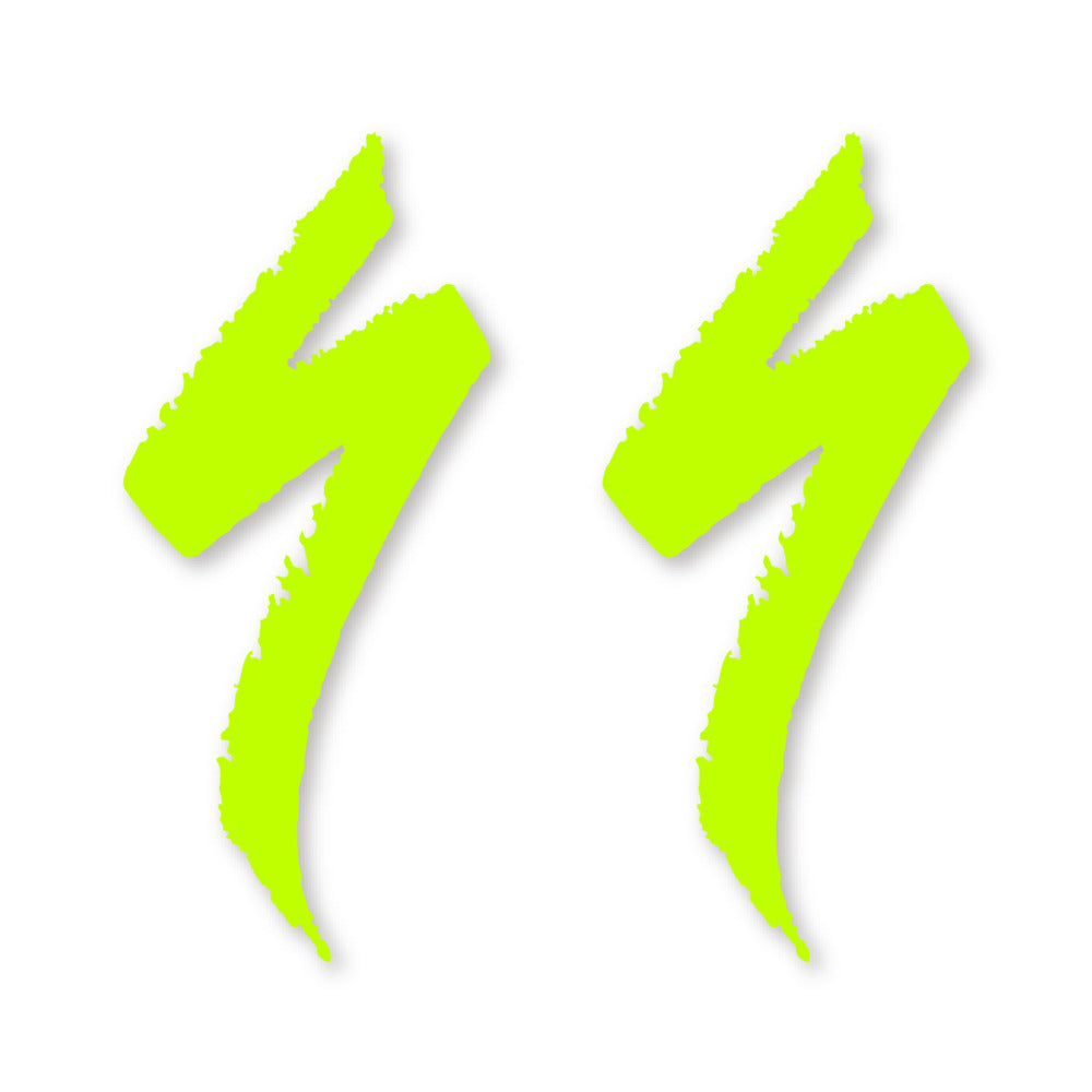 Stickers for Specialized Frame Logos vinyl decals - Lime Neon
