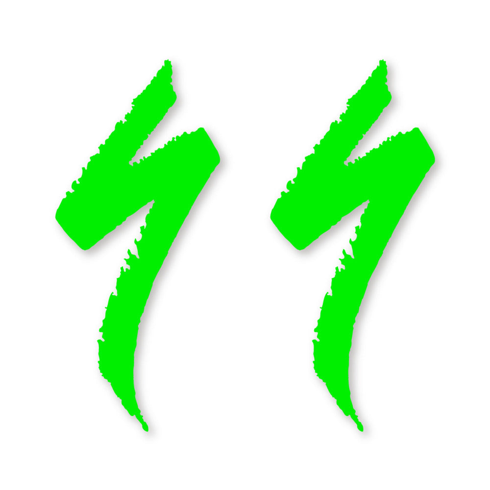 Stickers for Specialized Frame Logos vinyl decals - Neon Green