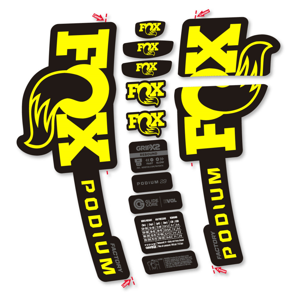 Decal for Fox Podium Factory 2025, Fork, bike sticker vinyl