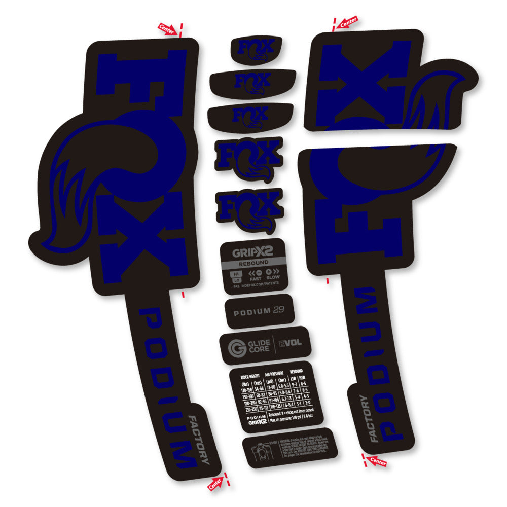 Decal for Fox Podium Factory 2025, Fork, bike sticker vinyl