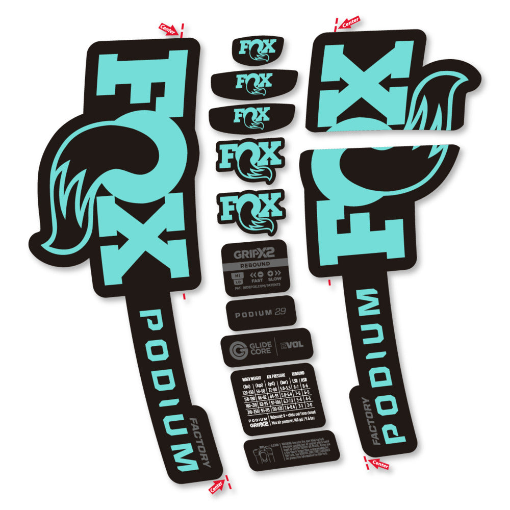 Decal for Fox Podium Factory 2025, Fork, bike sticker vinyl
