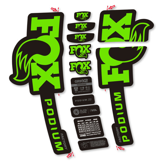 Decal for Fox Podium Factory 2025, Fork, bike sticker vinyl
