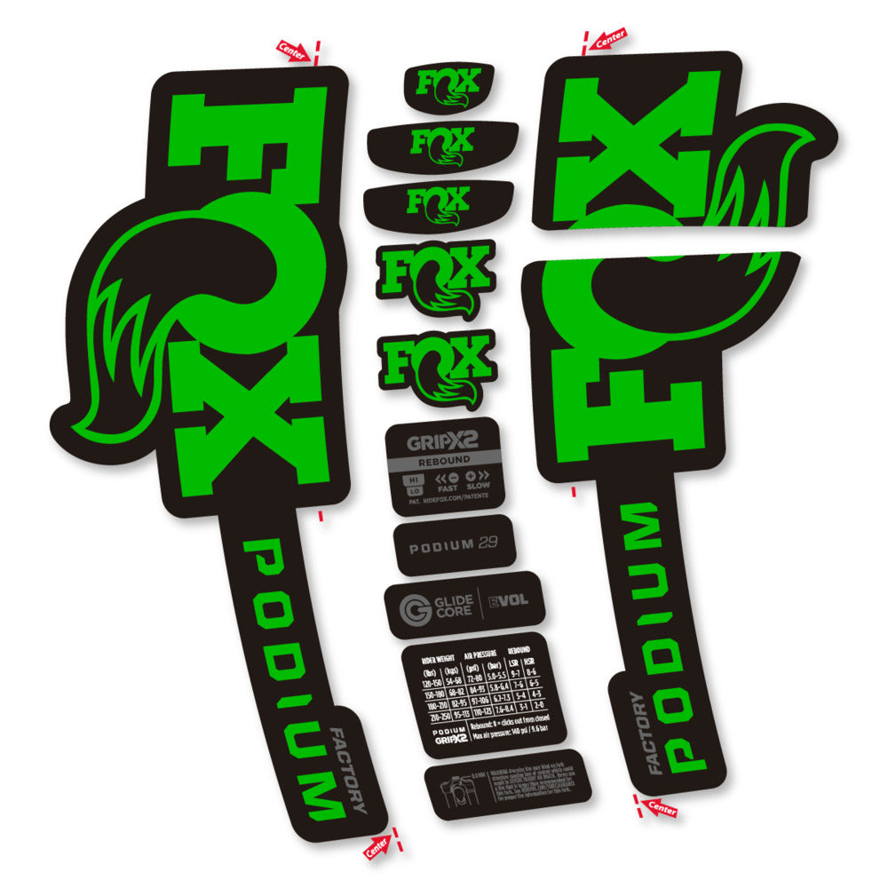 Decal for Fox Podium Factory 2025, Fork, bike sticker vinyl
