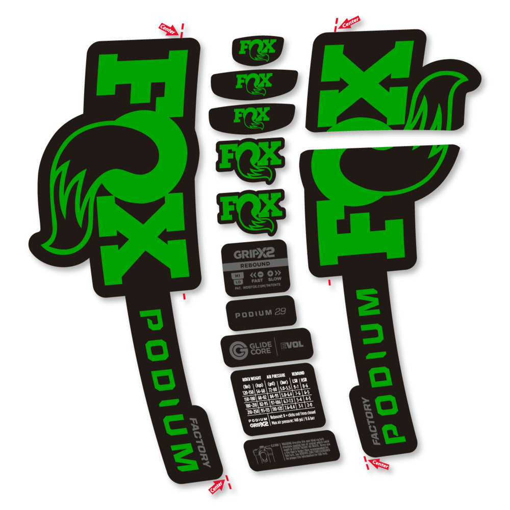 Decal for Fox Podium Factory 2025, Fork, bike sticker vinyl