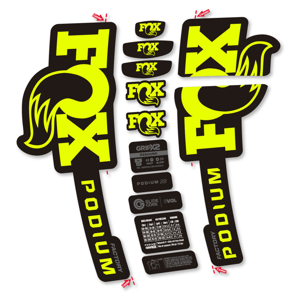 Decal for Fox Podium Factory 2025, Fork, bike sticker vinyl