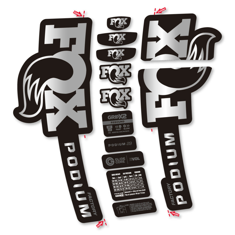 Decal for Fox Podium Factory 2025, Fork, bike sticker vinyl