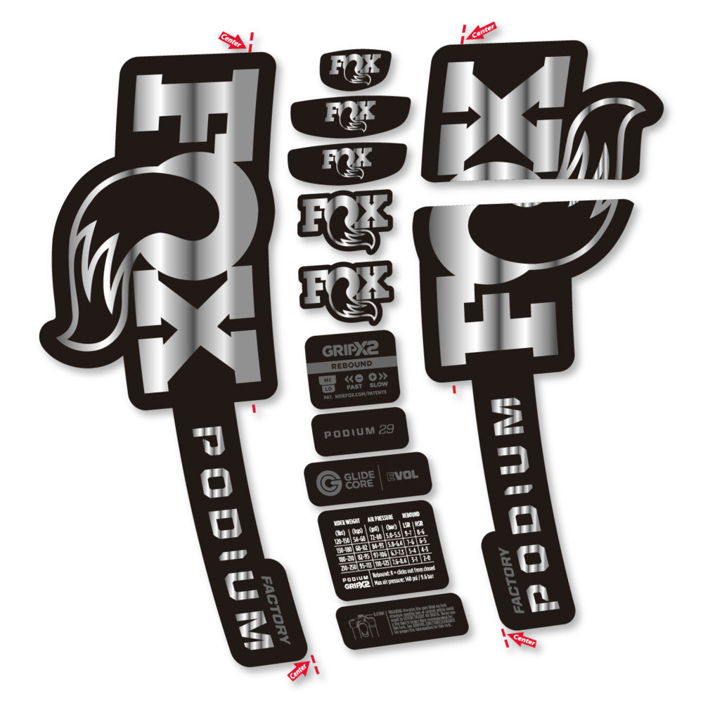 Decal for Fox Podium Factory 2025, Fork, bike sticker vinyl
