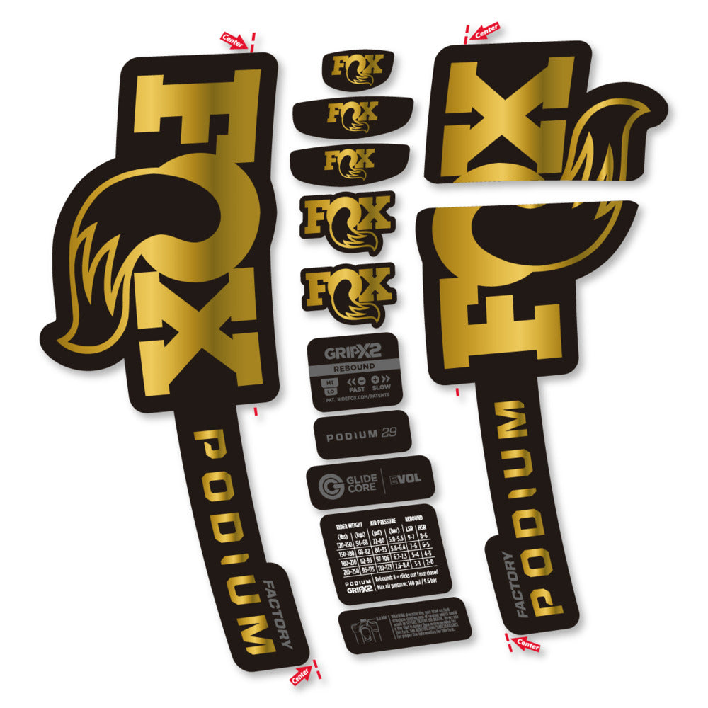 Decal for Fox Podium Factory 2025, Fork, bike sticker vinyl