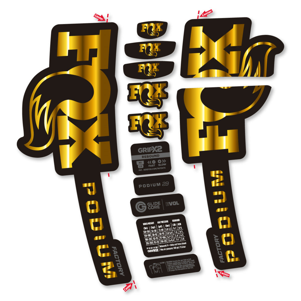 Decal for Fox Podium Factory 2025, Fork, bike sticker vinyl