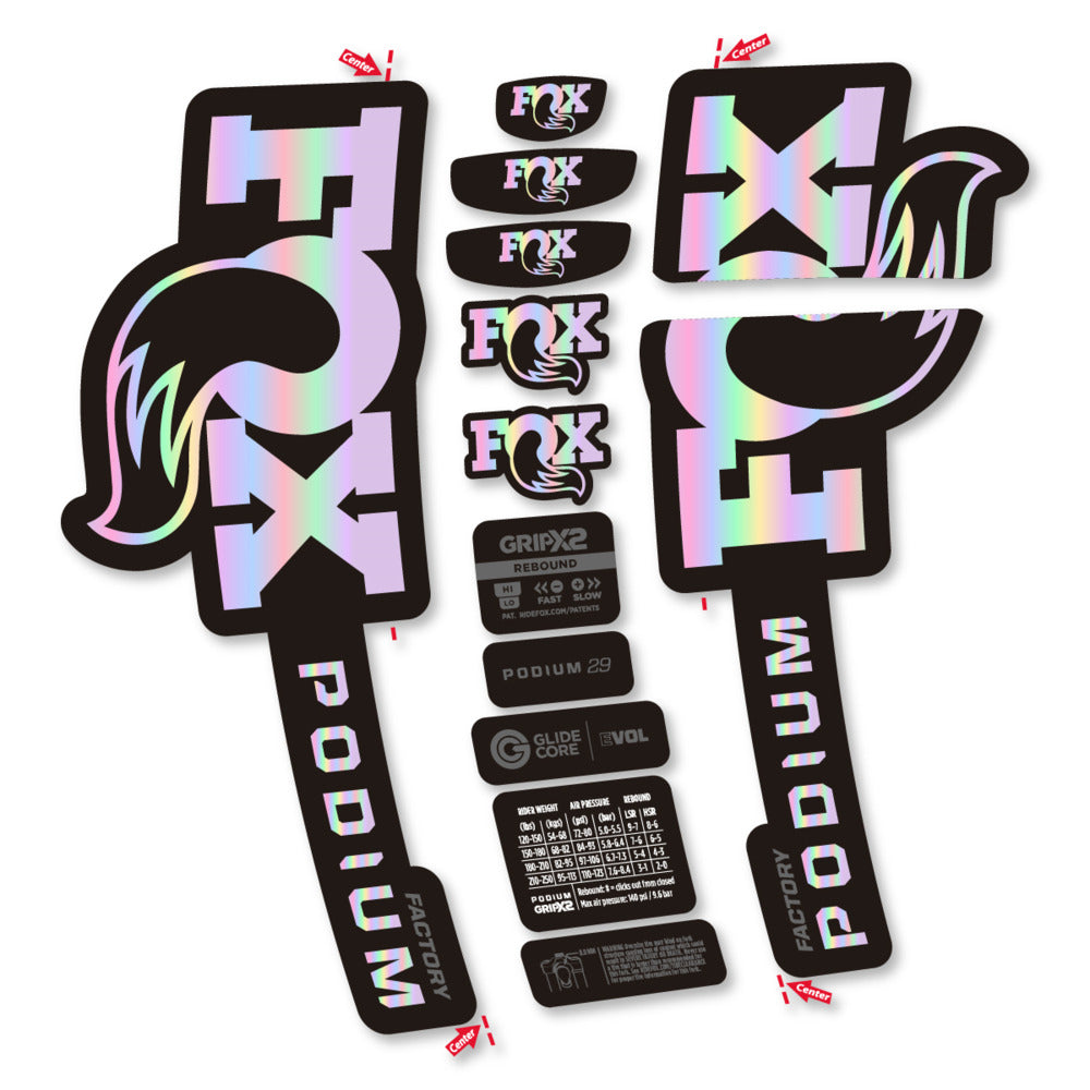 Decal for Fox Podium Factory 2025, Fork, bike sticker vinyl