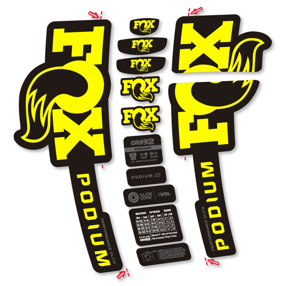 Decal for Fox Podium Performance Elite 2025, Fork, bike sticker vinyl