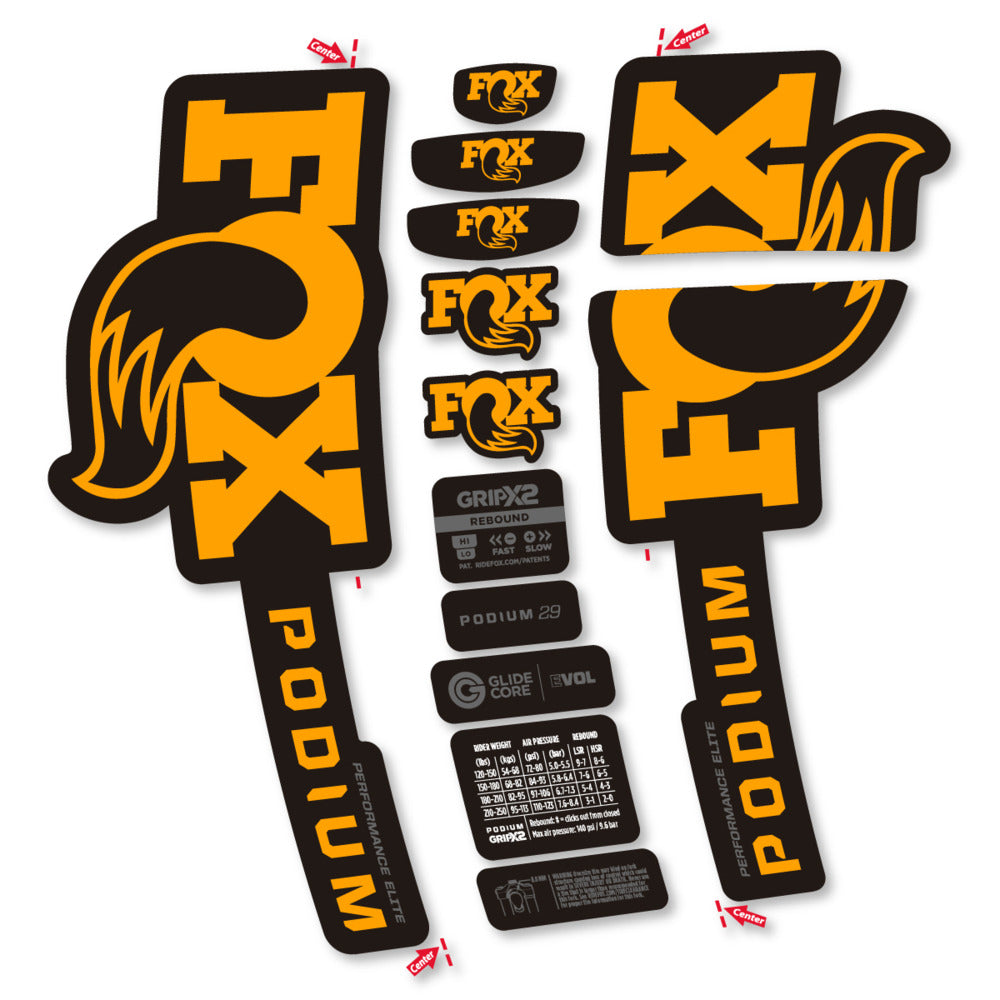 Decal for Fox Podium Performance Elite 2025, Fork, bike sticker vinyl