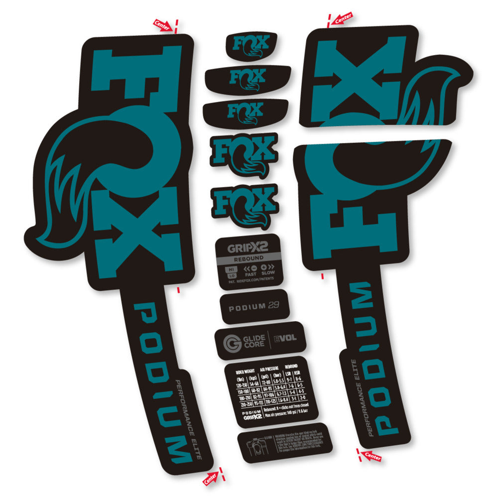 Decal for Fox Podium Performance Elite 2025, Fork, bike sticker vinyl