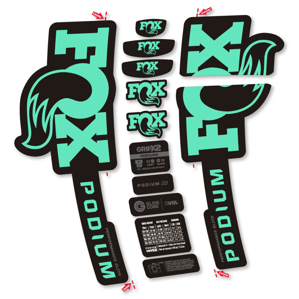 Decal for Fox Podium Performance Elite 2025, Fork, bike sticker vinyl