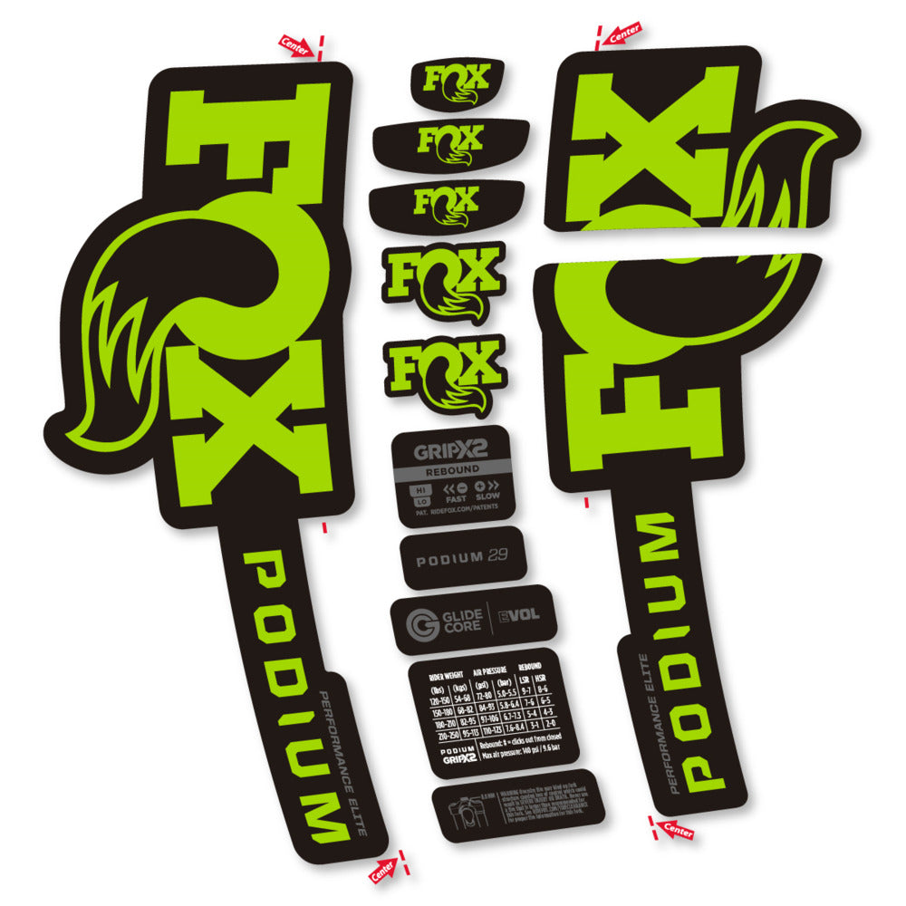 Decal for Fox Podium Performance Elite 2025, Fork, bike sticker vinyl