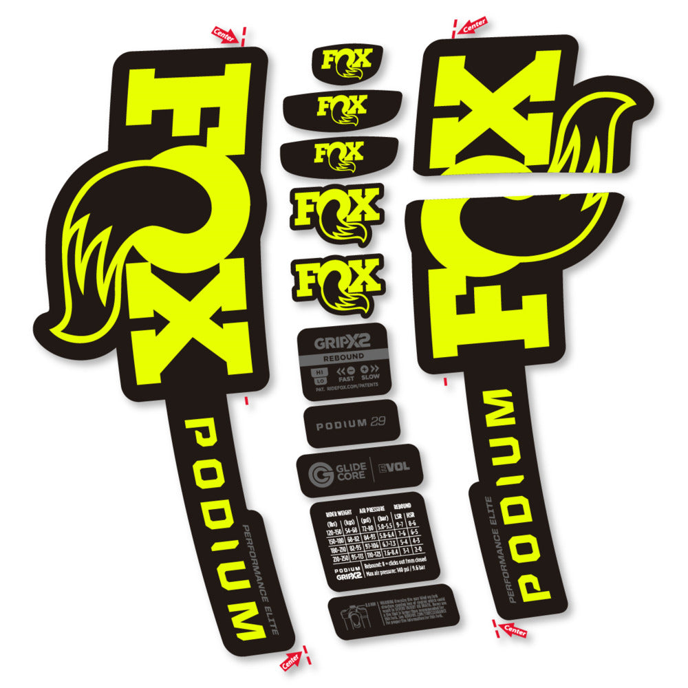 Decal for Fox Podium Performance Elite 2025, Fork, bike sticker vinyl