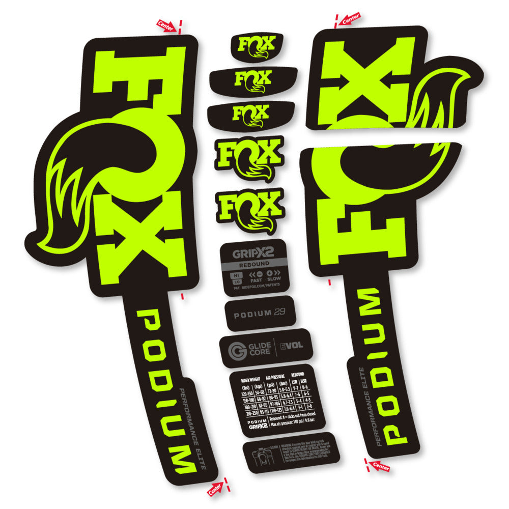 Decal for Fox Podium Performance Elite 2025, Fork, bike sticker vinyl