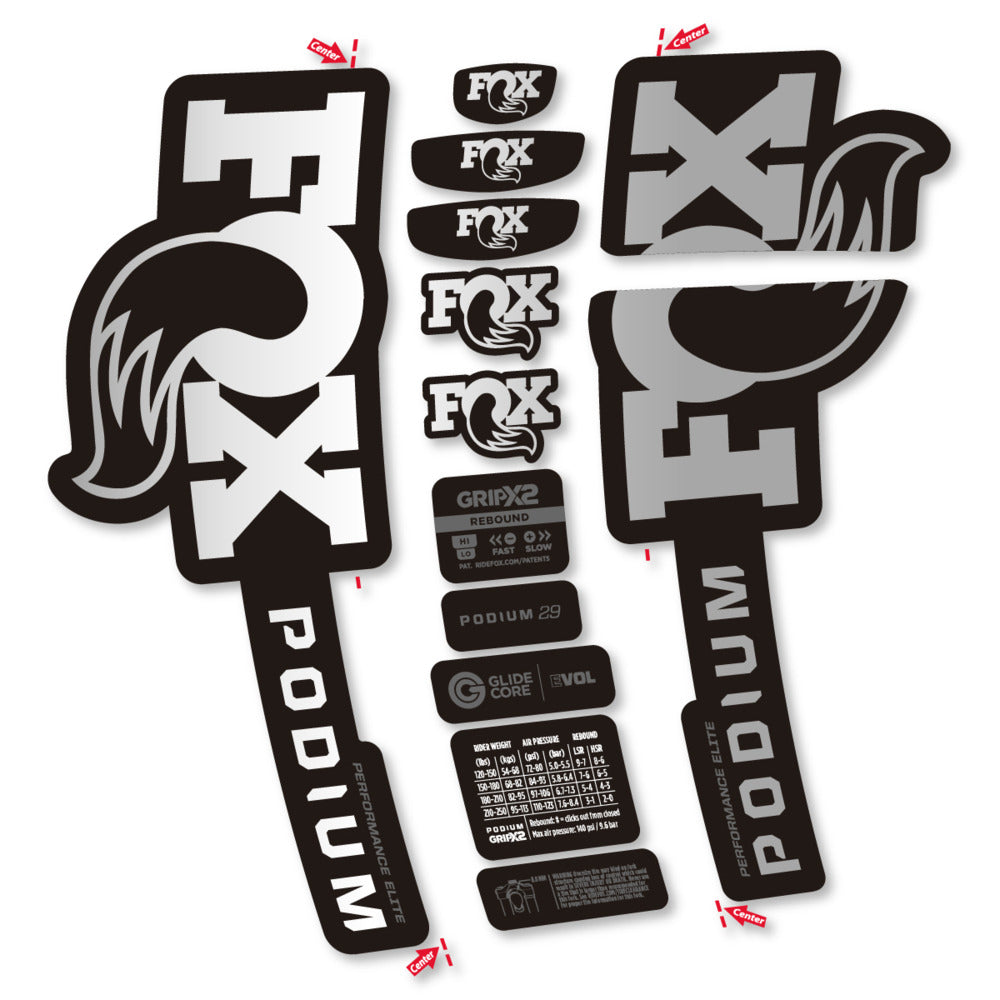 Decal for Fox Podium Performance Elite 2025, Fork, bike sticker vinyl