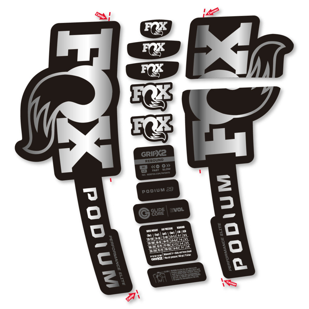 Decal for Fox Podium Performance Elite 2025, Fork, bike sticker vinyl