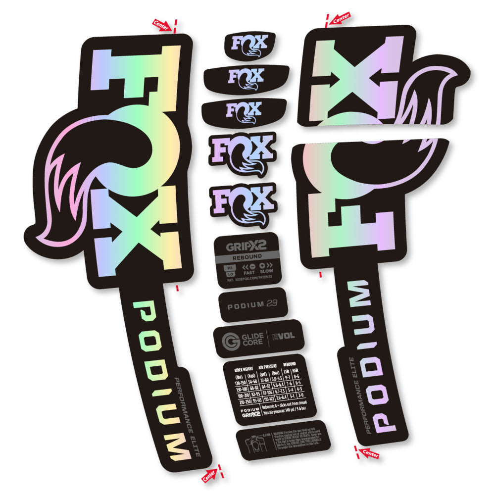 Decal for Fox Podium Performance Elite 2025, Fork, bike sticker vinyl