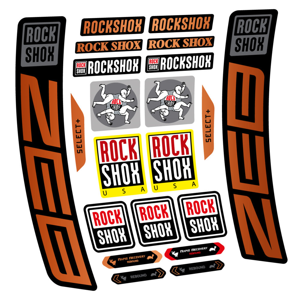 Decal RockShox ZEB Select+ 2027, Fork 29" 38mm, bike sticker vinyl