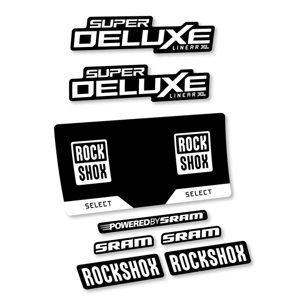 Decal RockShox Super Deluxe Select 2027, Rear Shox, bike sticker vinyl