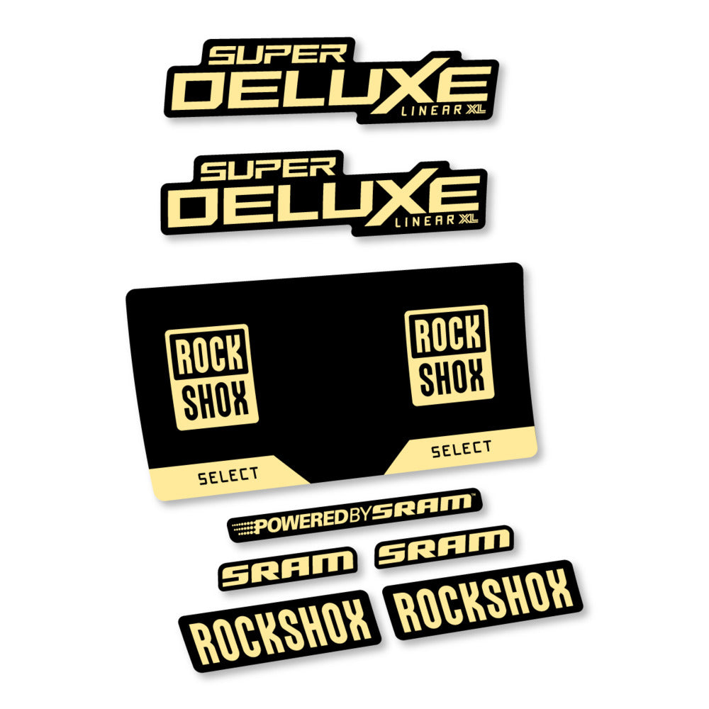 Decal RockShox Super Deluxe Select 2027, Rear Shox, bike sticker vinyl