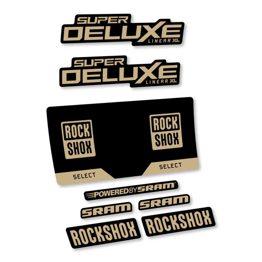 Decal RockShox Super Deluxe Select 2027, Rear Shox, bike sticker vinyl