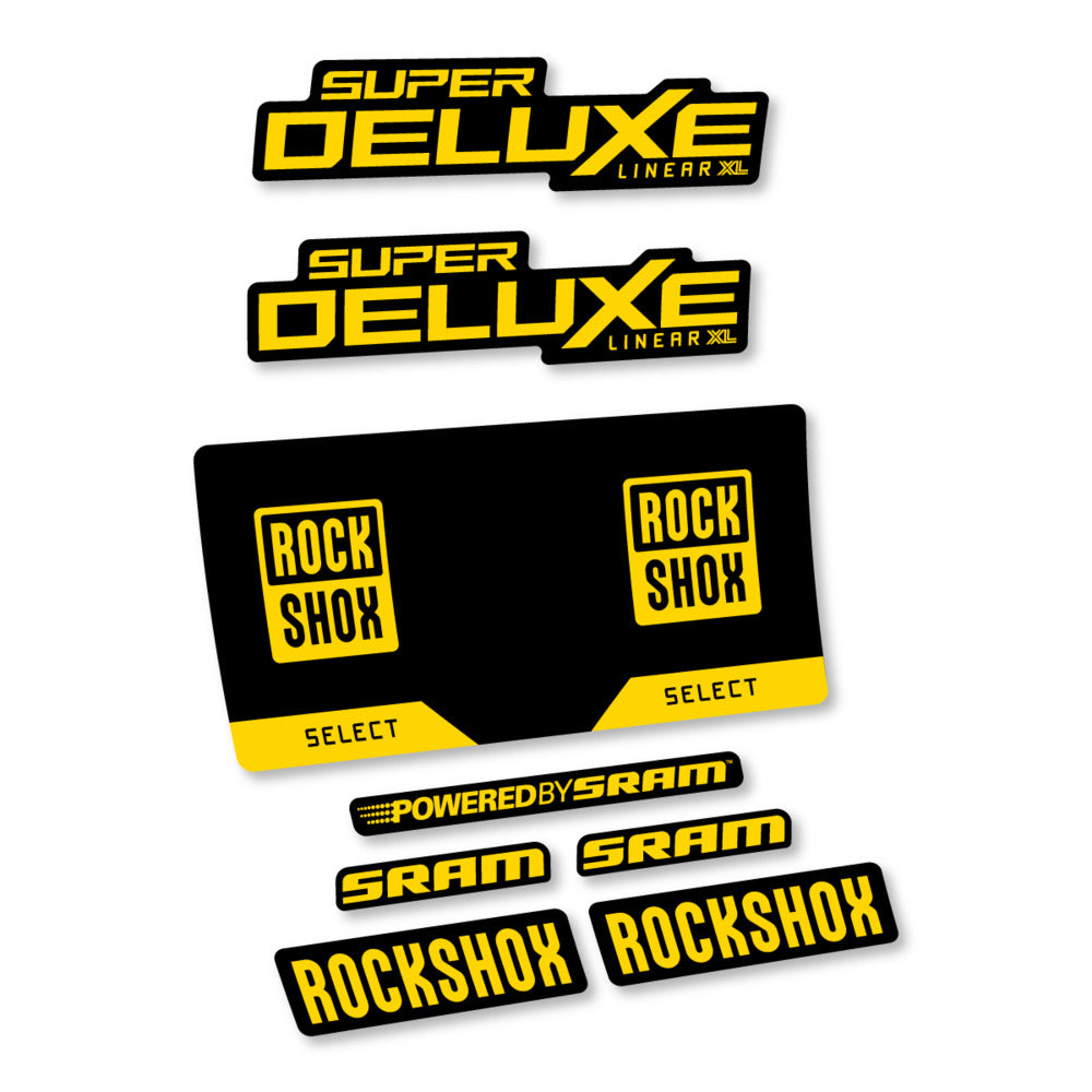 Decal RockShox Super Deluxe Select 2027, Rear Shox, bike sticker vinyl