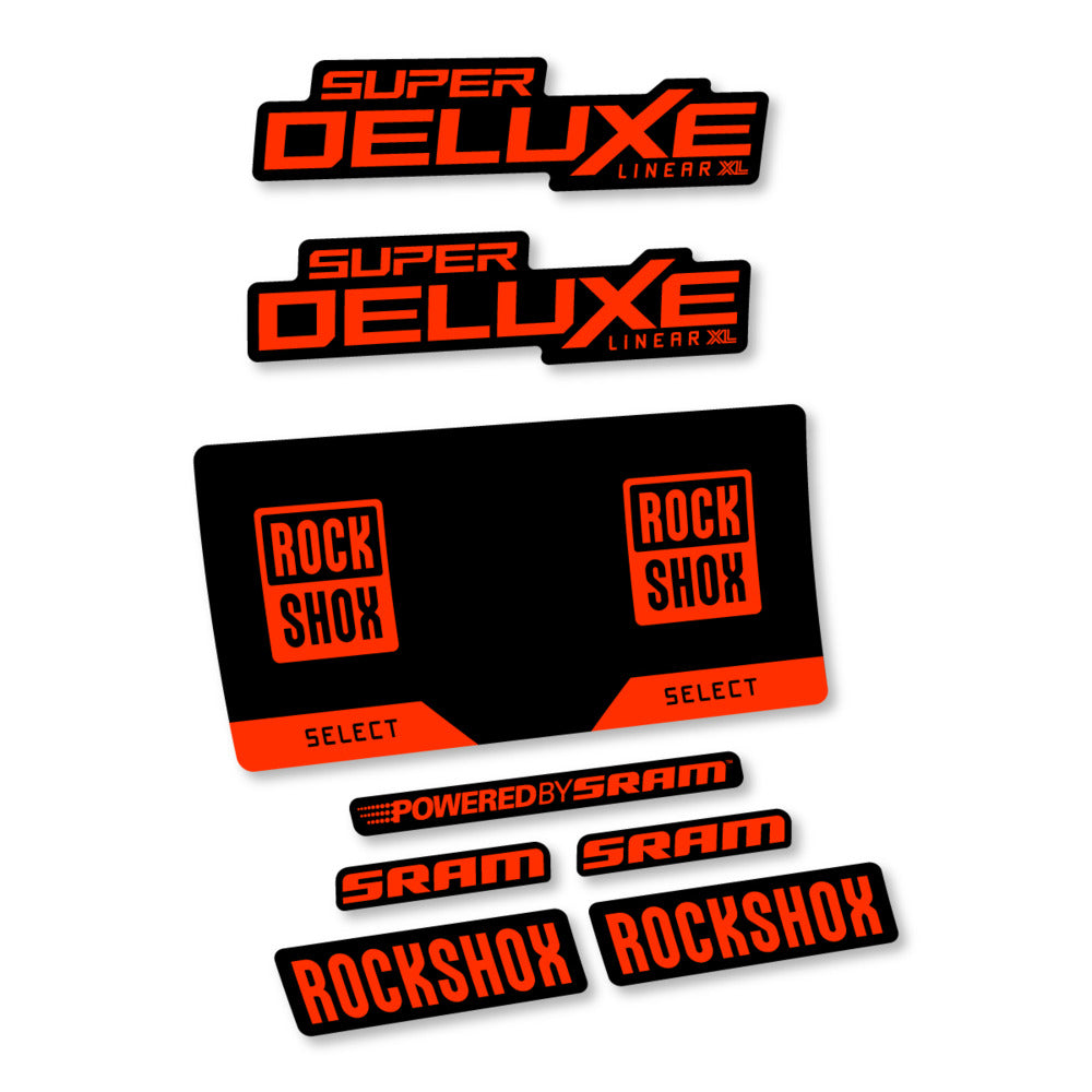 Decal RockShox Super Deluxe Select 2027, Rear Shox, bike sticker vinyl