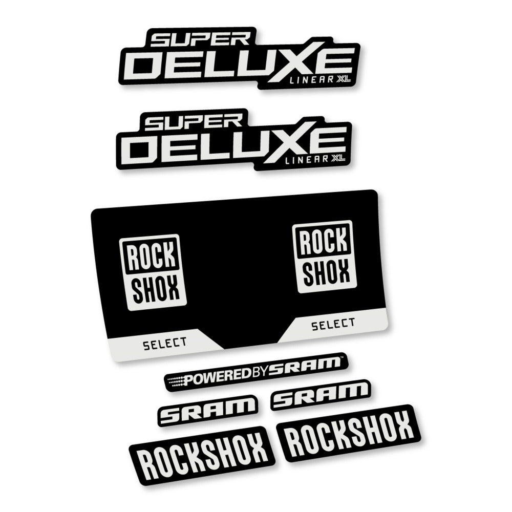 Decal RockShox Super Deluxe Select 2027, Rear Shox, bike sticker vinyl