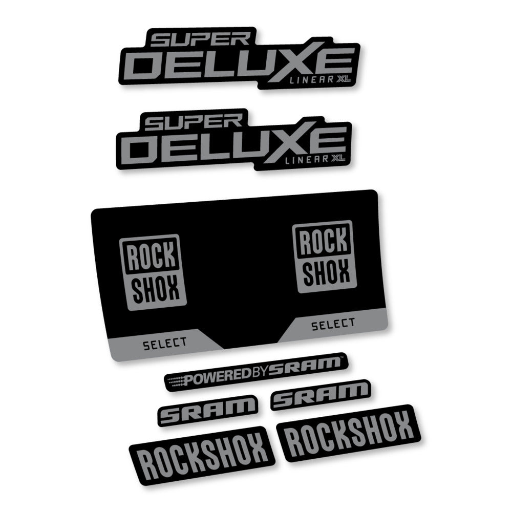 Decal RockShox Super Deluxe Select 2027, Rear Shox, bike sticker vinyl