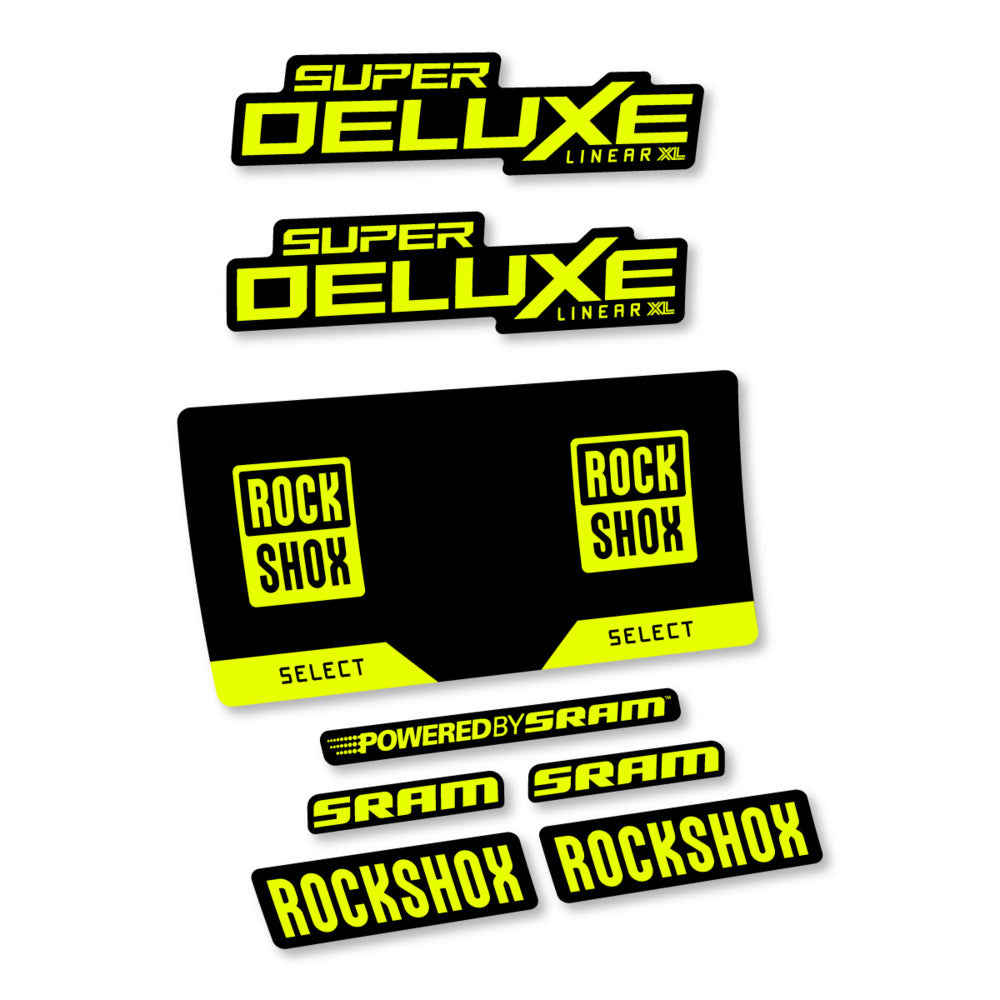 Decal RockShox Super Deluxe Select 2027, Rear Shox, bike sticker vinyl