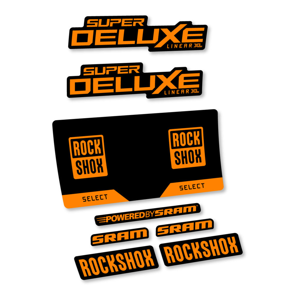 Decal RockShox Super Deluxe Select 2027, Rear Shox, bike sticker vinyl