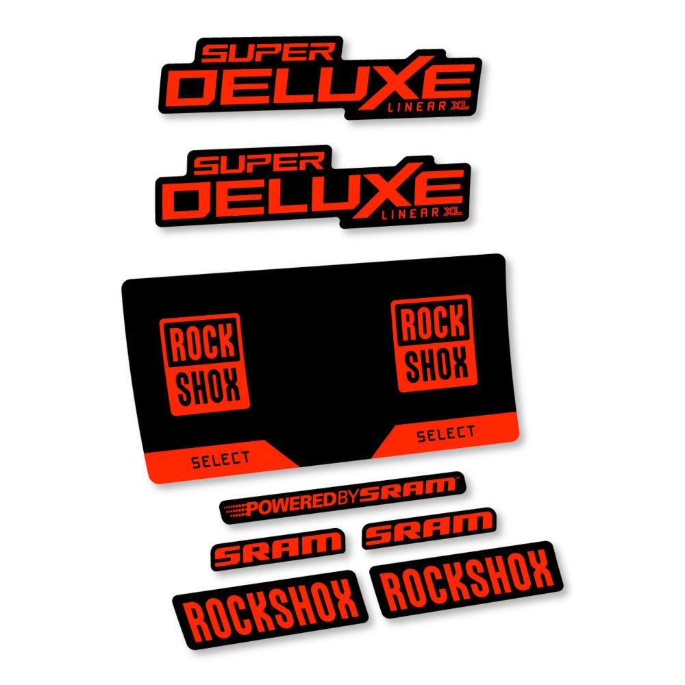 Decal RockShox Super Deluxe Select 2027, Rear Shox, bike sticker vinyl