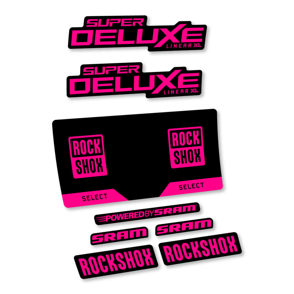 Decal RockShox Super Deluxe Select 2027, Rear Shox, bike sticker vinyl