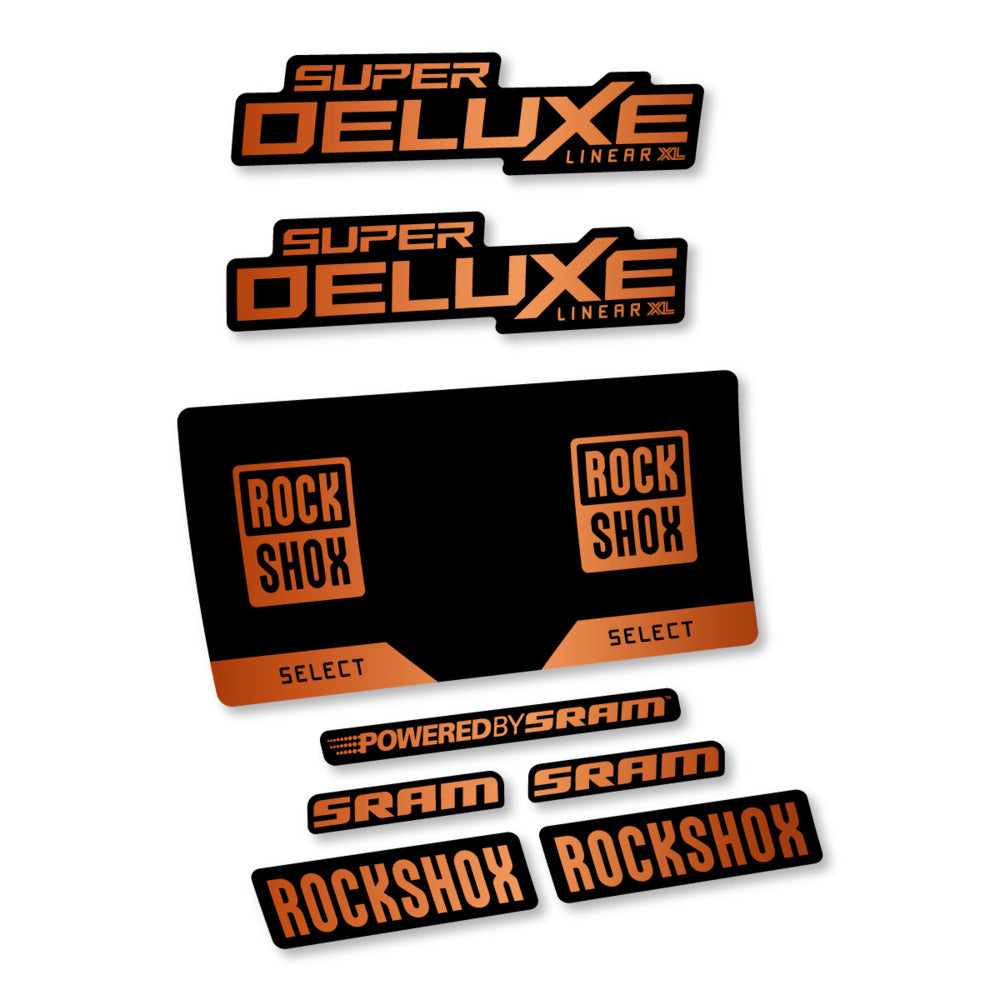 Decal RockShox Super Deluxe Select 2027, Rear Shox, bike sticker vinyl