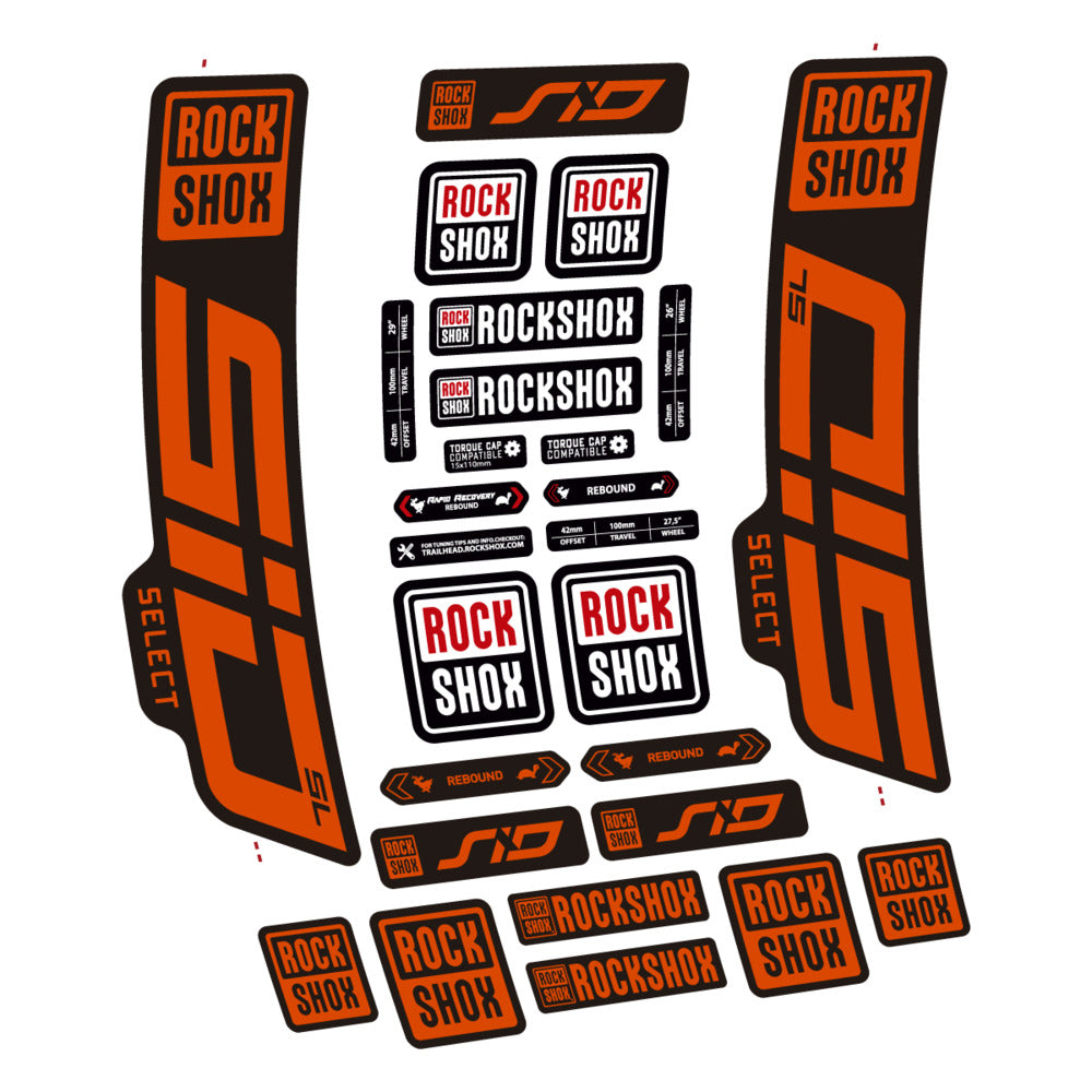 Stickers for RockShox SiD Select SL 2021-2023, Fork vinyl decals - Clay