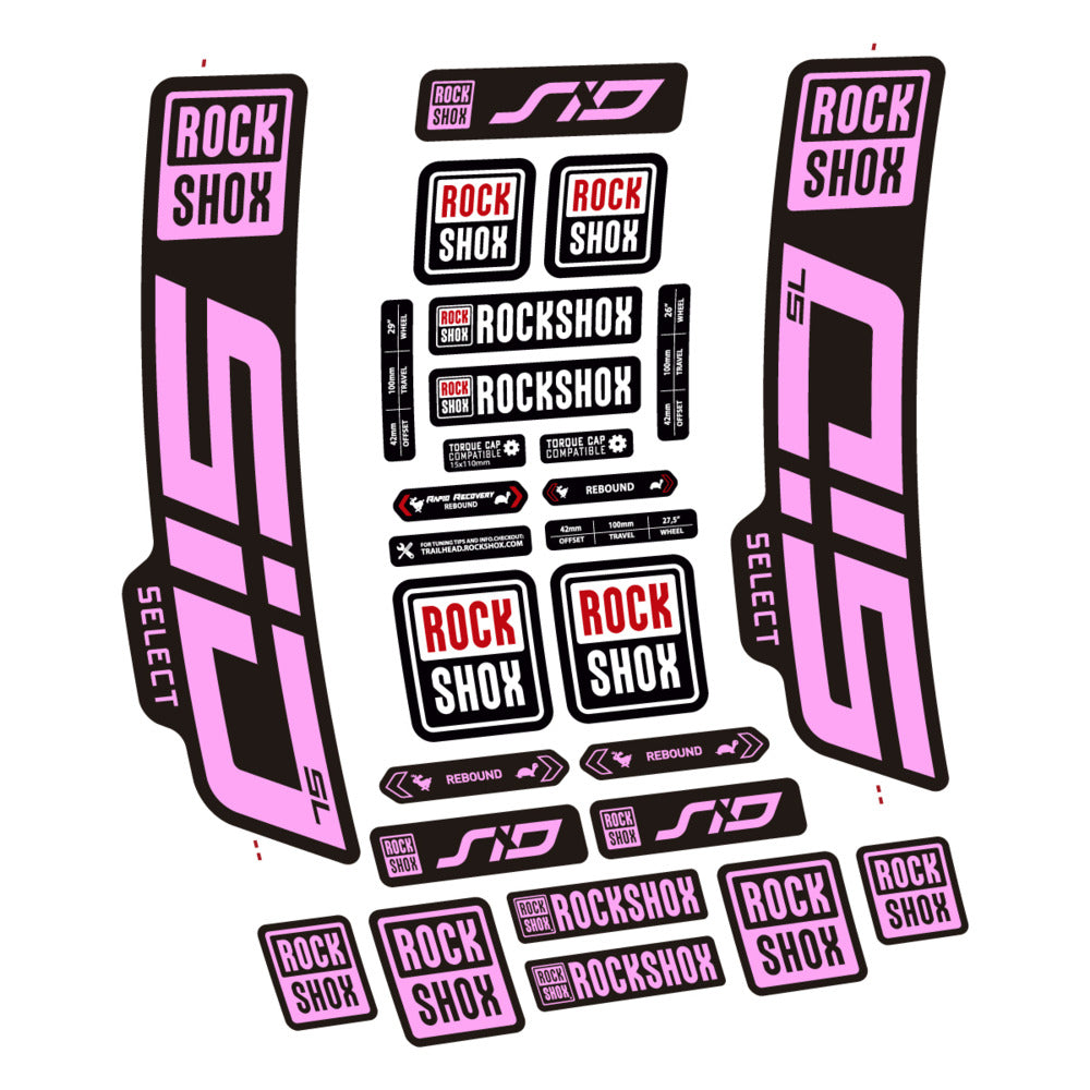 Stickers for RockShox SiD Select SL 2021-2023, Fork vinyl decals - Light Lilac