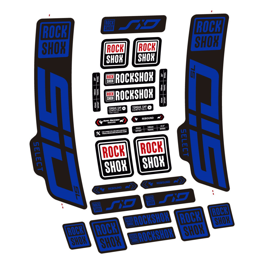 Stickers for RockShox SiD Select SL 2021-2023, Fork vinyl decals - Ultramarine Blue