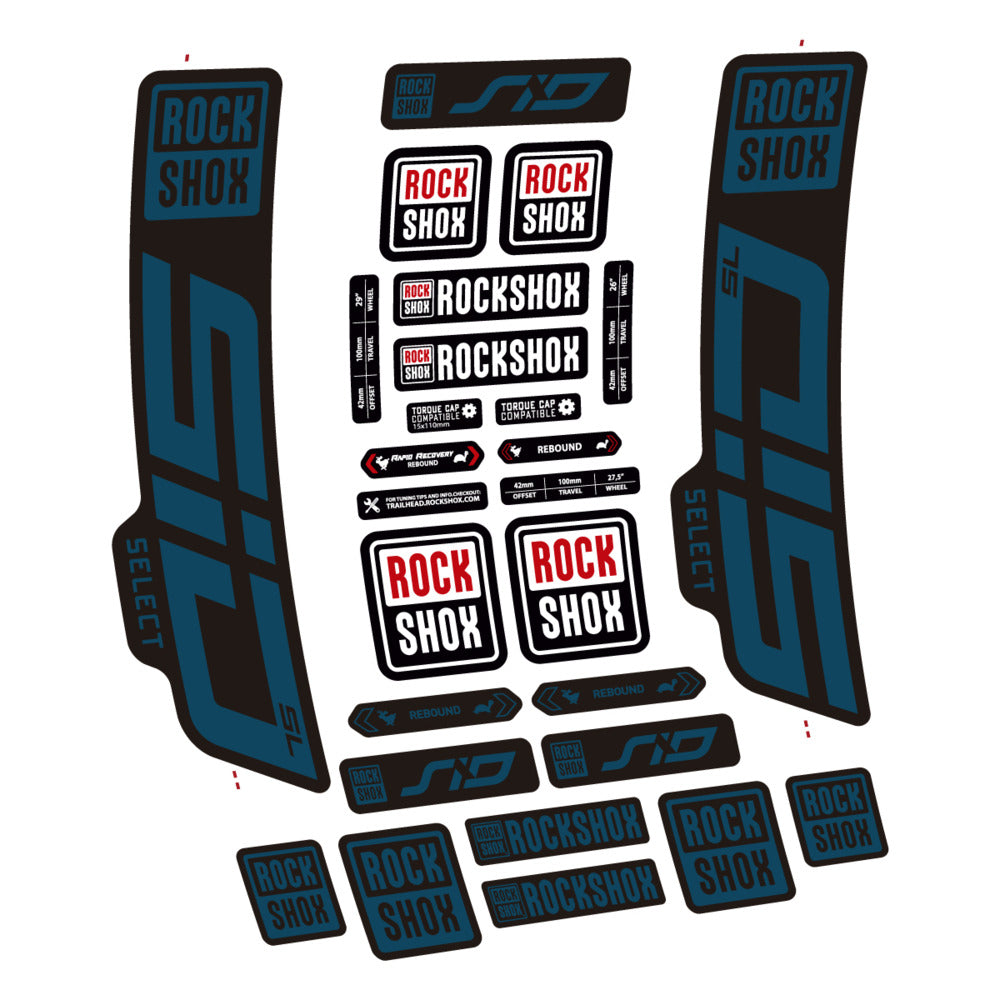 Stickers for RockShox SiD Select SL 2021-2023, Fork vinyl decals - Dark Lake