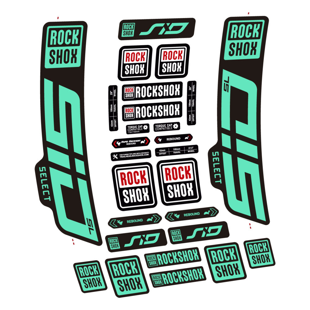 Stickers for RockShox SiD Select SL 2021-2023, Fork vinyl decals - Mint