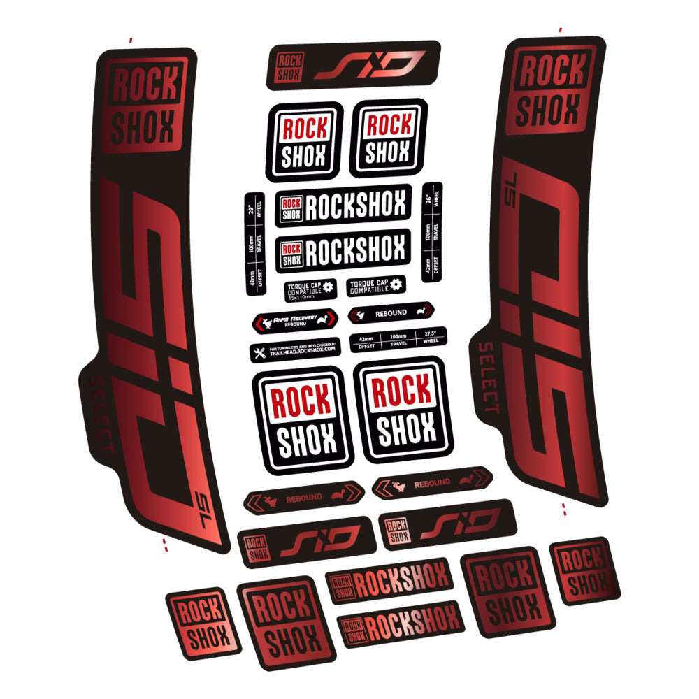 Stickers for RockShox SiD Select SL 2021-2023, Fork vinyl decals - Copper