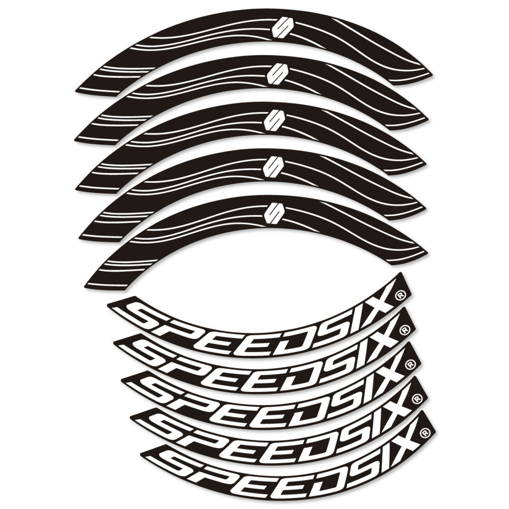 Stickers for Speedsix Air Ultra, Road Wheel 55mm vinyl decals - White
