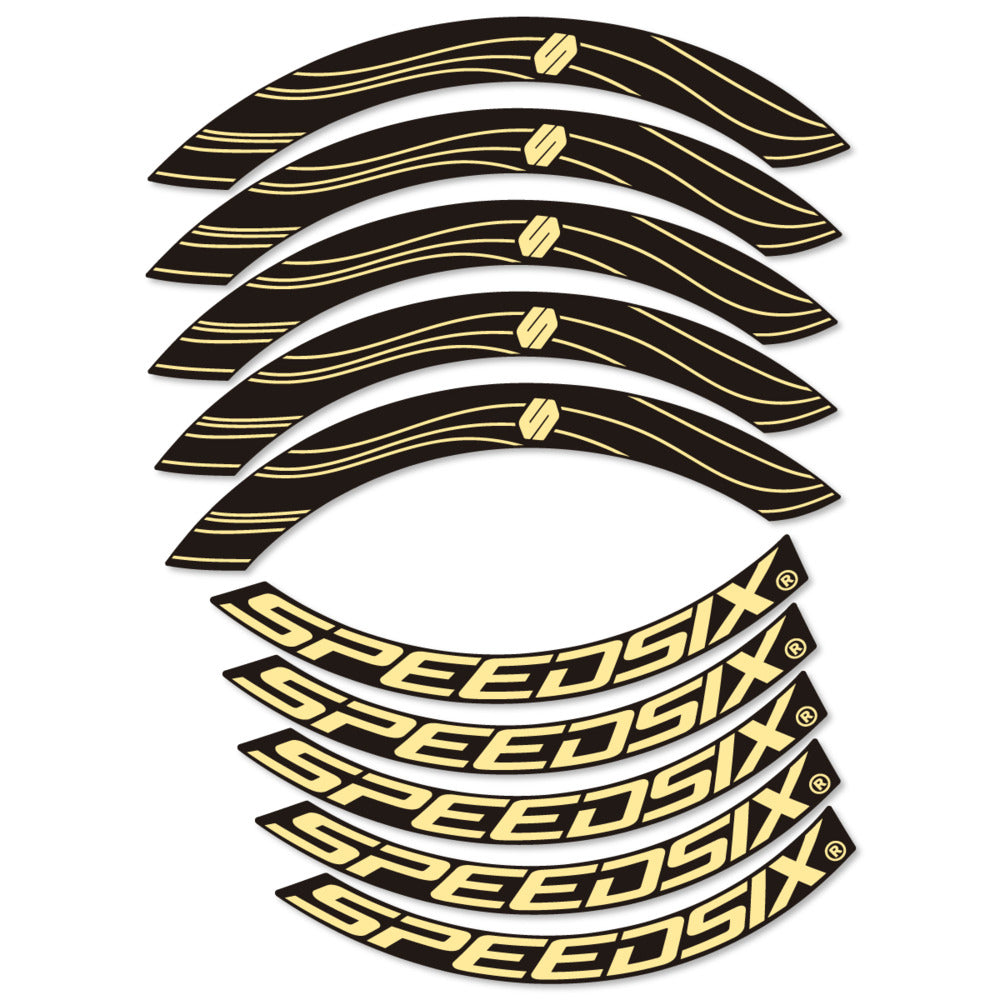 Stickers for Speedsix Air Ultra, Road Wheel 55mm vinyl decals - Cream