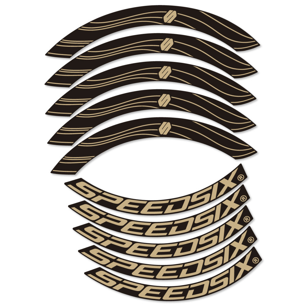 Stickers for Speedsix Air Ultra, Road Wheel 55mm vinyl decals - Sand