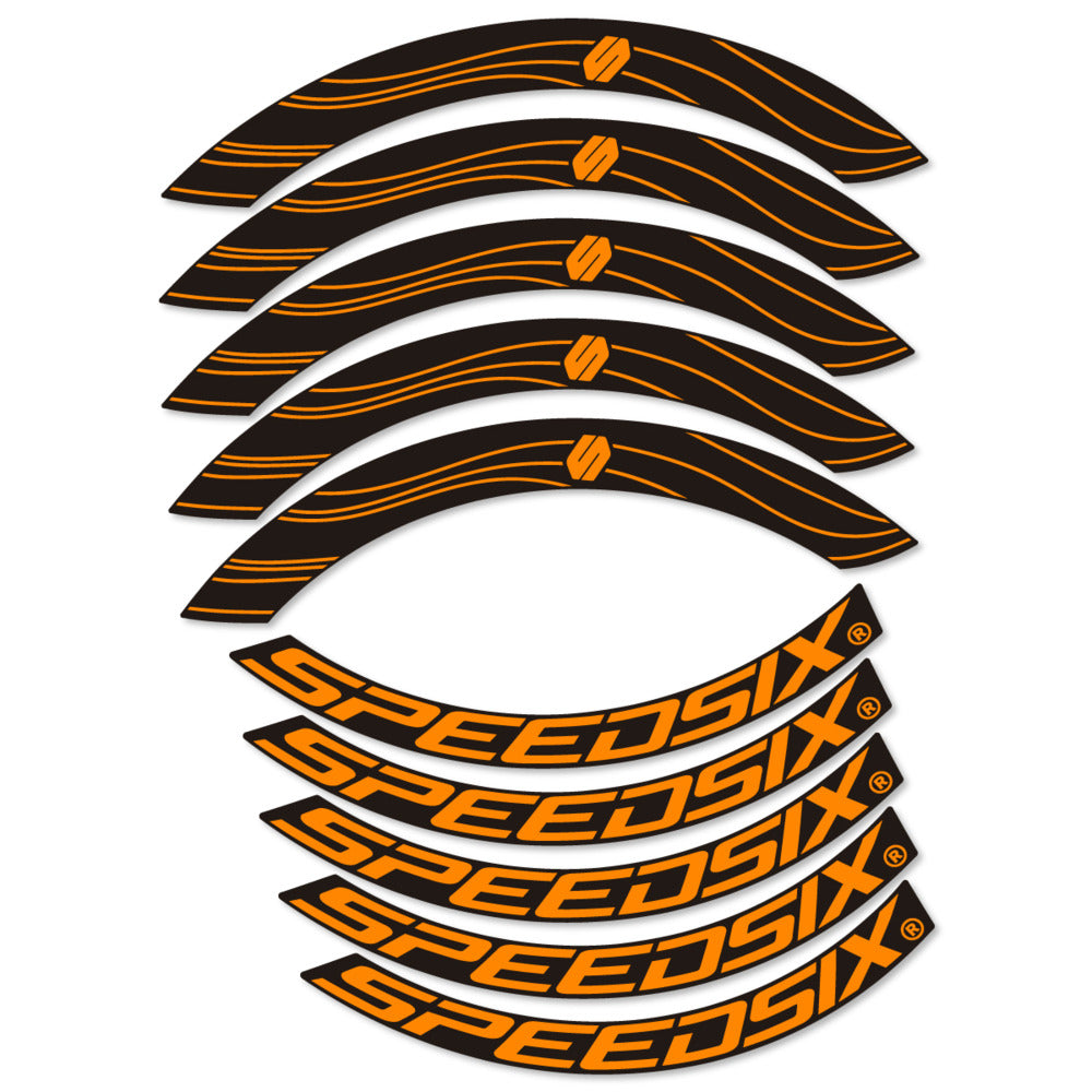 Stickers for Speedsix Air Ultra, Road Wheel 55mm vinyl decals - Saffron Yellow